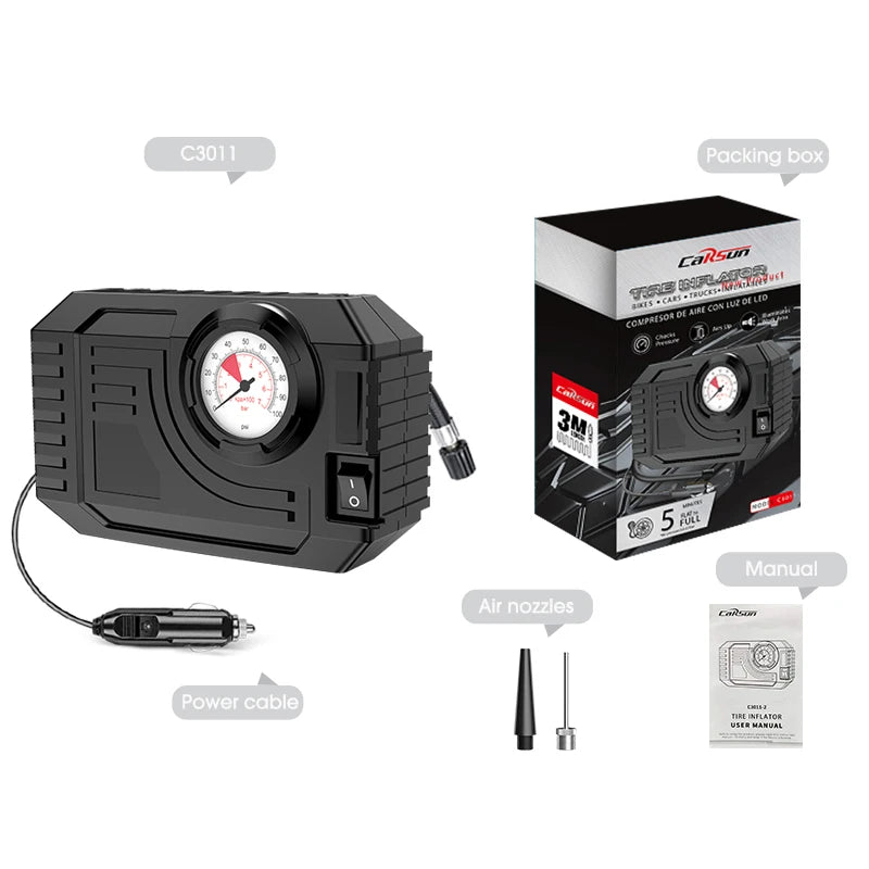 Compresseur portable AirGo CARSUN - vue complémentaire